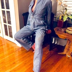 SUPER RARE VTG Paul Bunyan denim boiler coveralls Similar 2 free people & anthro
